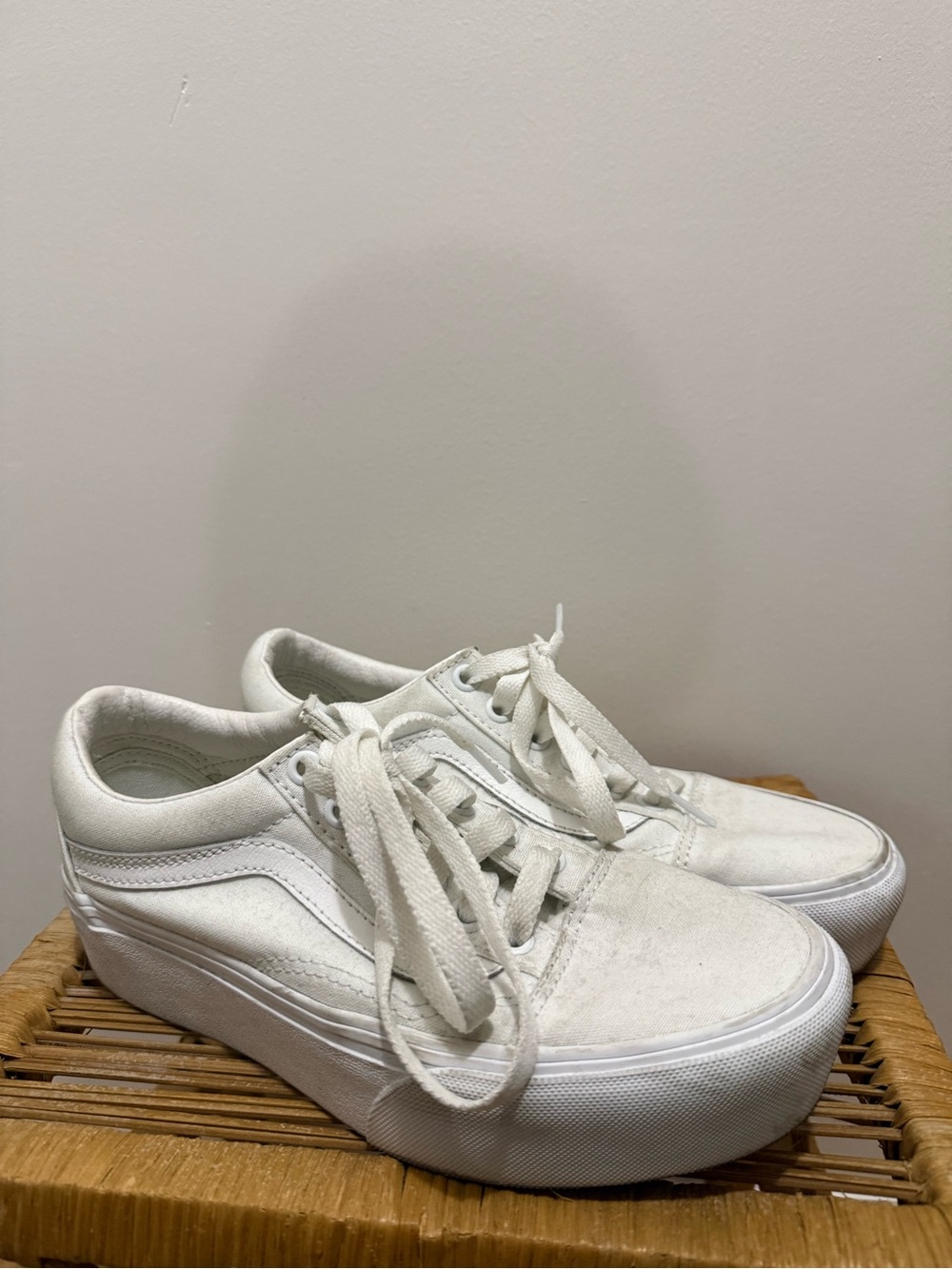 White platform vans